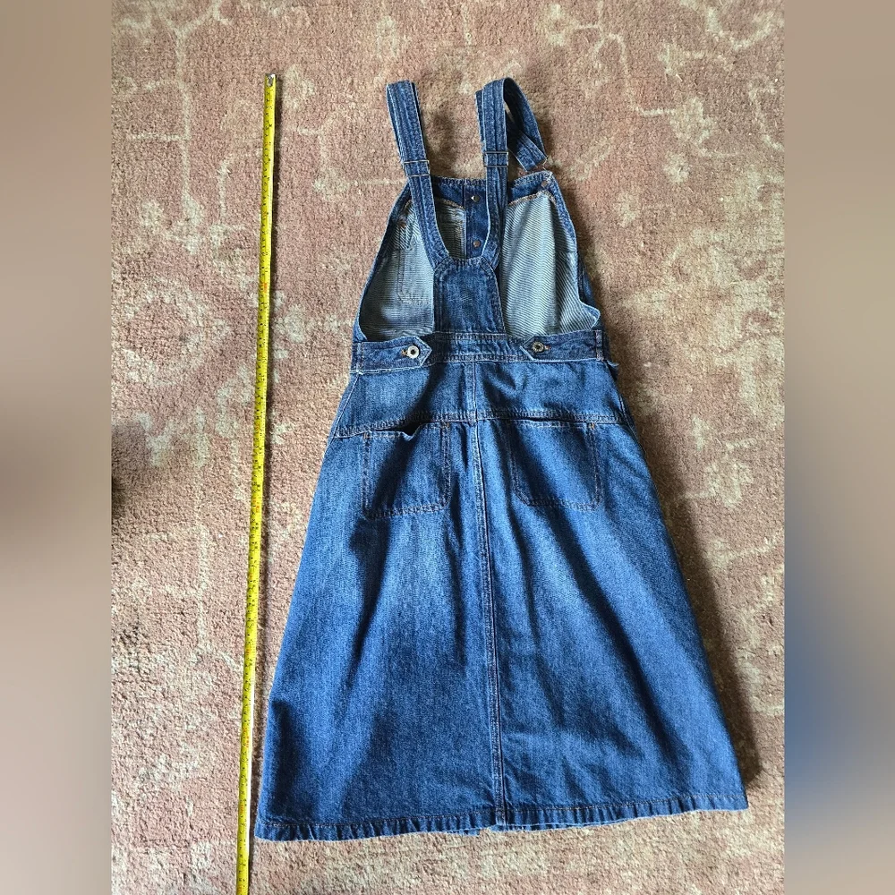 Lucky Brand Apron Style Midi Denim Dress - Picture 2 of 5